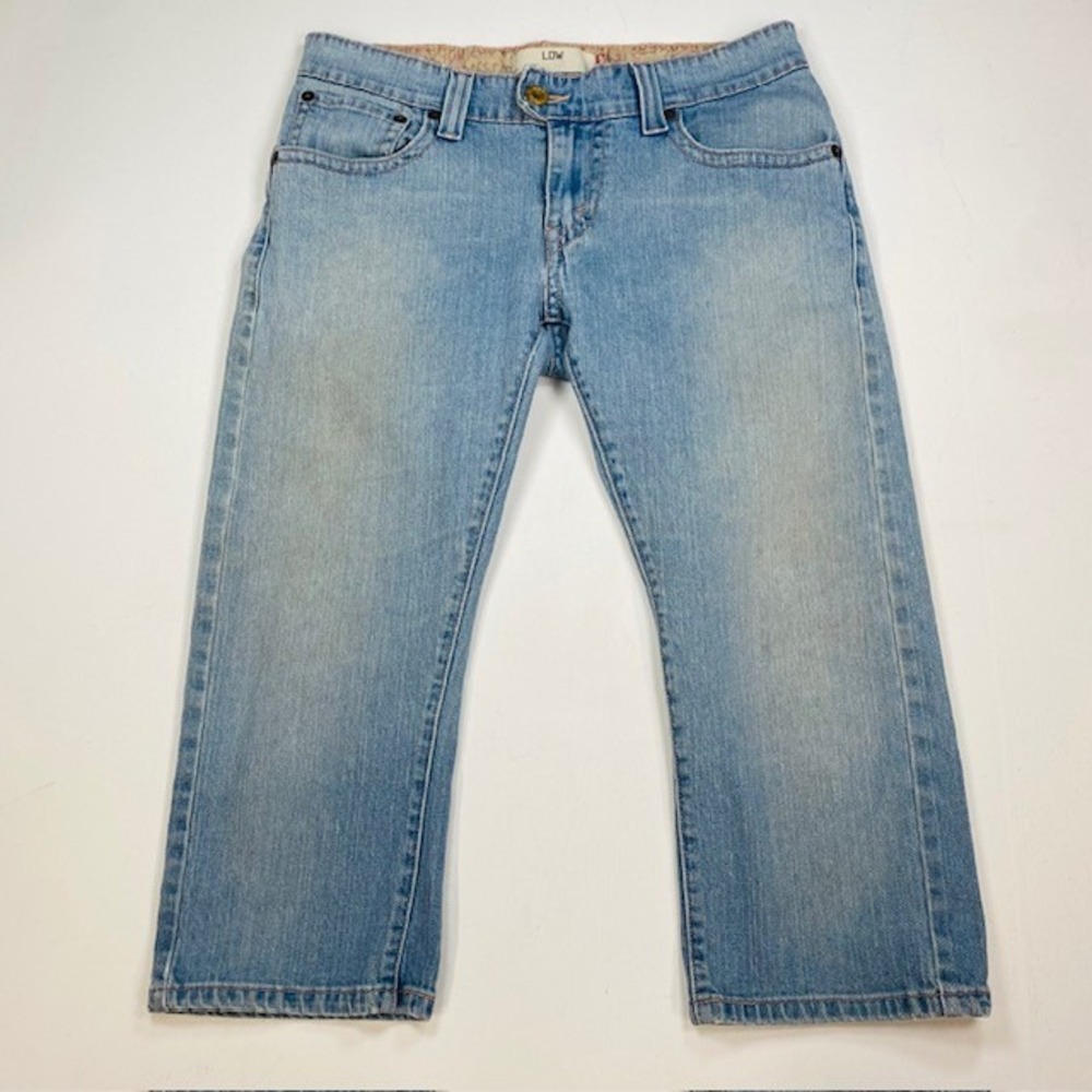 Levis 542 Low Rise Light Wash Blue Denim Cropped Jeans Womens Size 12